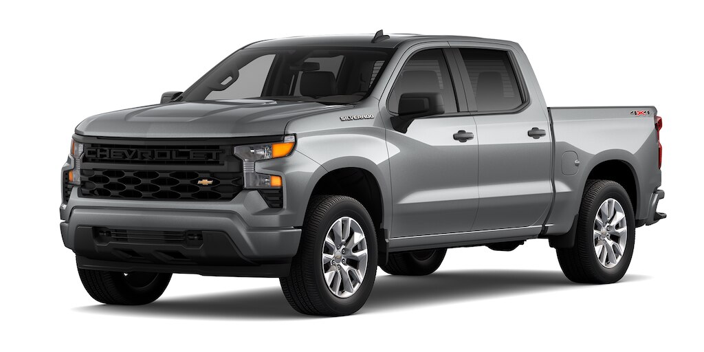 Chevrolet Silverado Turbo 2025, camioneta de trabajo en color gris tiburón